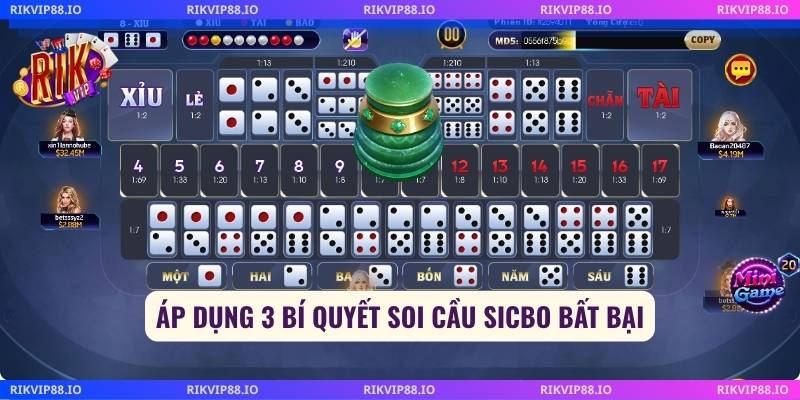 Áp dụng 3 bí quyết soi cầu sicbo bất bại