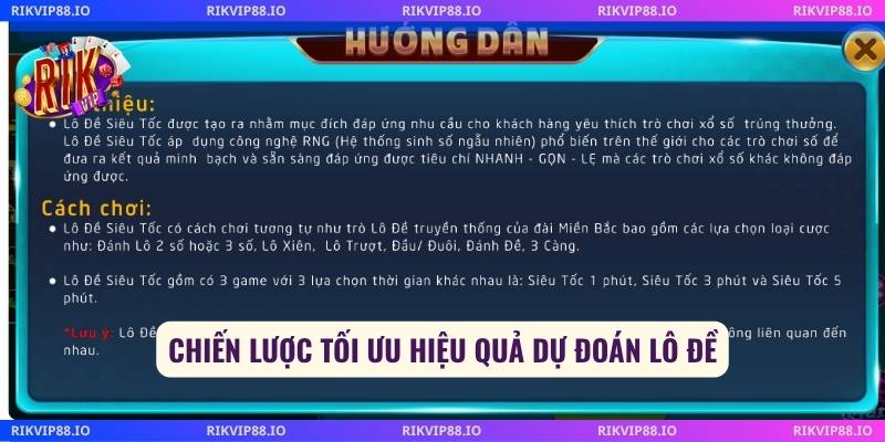 Chiến lược tối ưu hiệu quả dự đoán lô đề