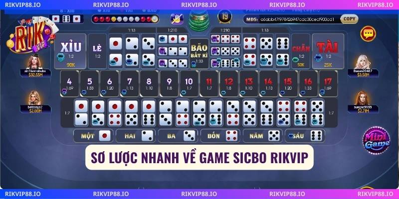 Sơ lược nhanh về game sicbo Rikvip